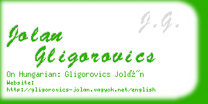 jolan gligorovics business card
